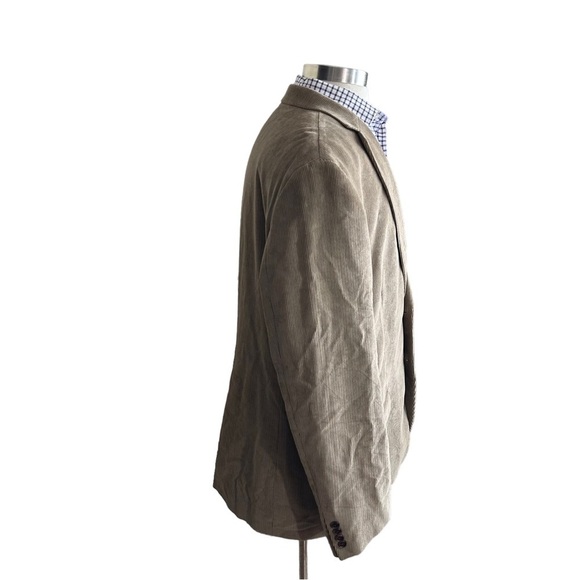 Ralph Lauren Men Tan 100% Cotton Corduroy 2-Button Blazer Sz 48L Suit Jacket - Picture 6 of 12